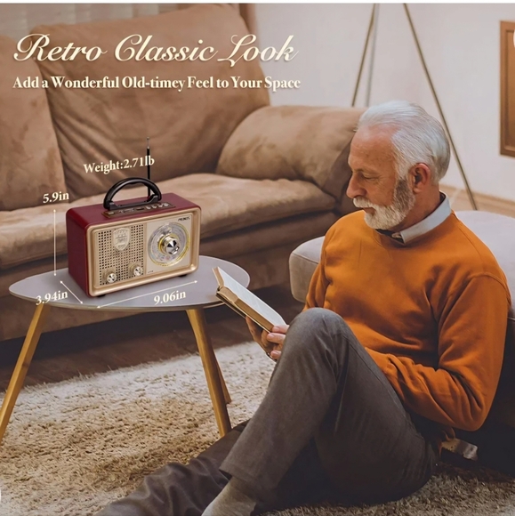 Vintage Design Meier M 110Bt Bluetooth Usb Sd Dvs Nostalgic Radio Fm Am Sw - Picture 4 of 6